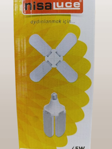 NİSALUCE 4 KANATLI 45W PERVANE AMPUL  KL:48